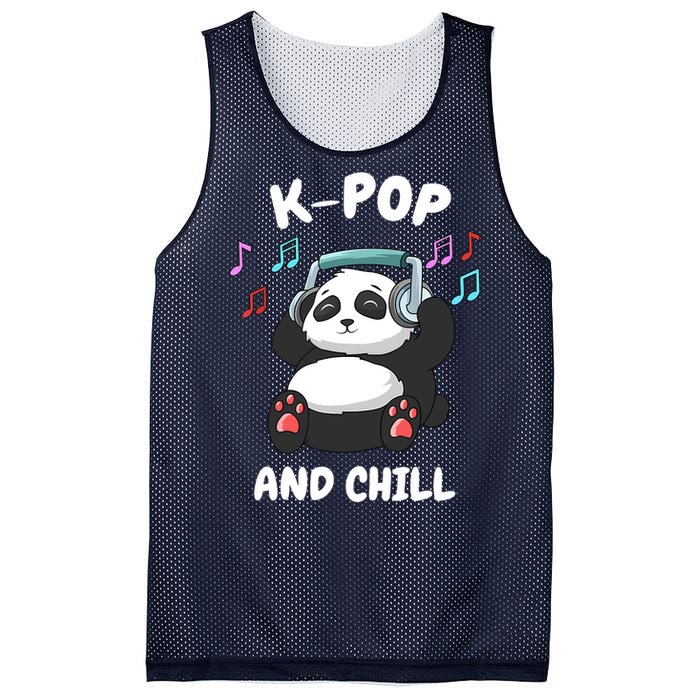 KPop And Chill Korean Panda Korea Music KDrama Mesh Reversible Basketball Jersey Tank