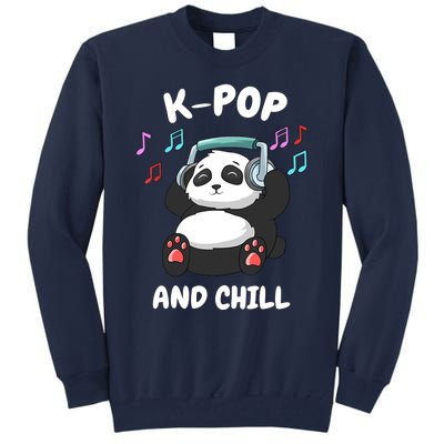 KPop And Chill Korean Panda Korea Music KDrama Tall Sweatshirt