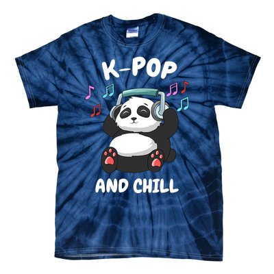 KPop And Chill Korean Panda Korea Music KDrama Tie-Dye T-Shirt