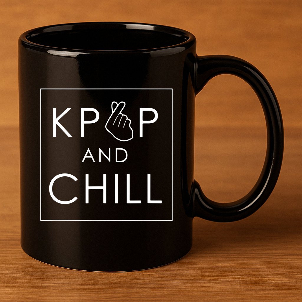 Kpop And Chill Cute Music 11oz C Handle Ceramic Mug