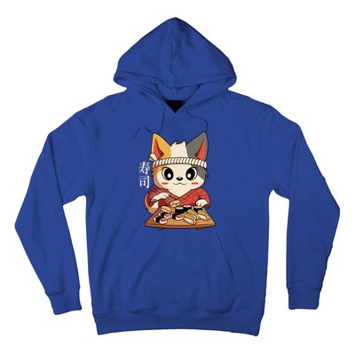 Kawaii Anime Cat Vintage Japanese Sushi Lover Cool Gift Hoodie