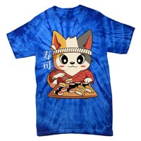 Kawaii Anime Cat Vintage Japanese Sushi Lover Cool Gift Tie-Dye T-Shirt