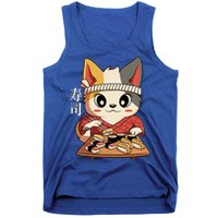 Kawaii Anime Cat Vintage Japanese Sushi Lover Cool Gift Tank Top