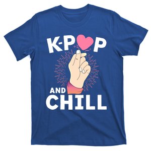 Kgiftpop And Chill Finger Heart Korean Kpop Merchandise Meaningful Gift T-Shirt