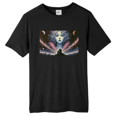 Knight And Cosmic Goddess Tall Fusion ChromaSoft Performance T-Shirt