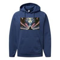 Knight And Cosmic Goddess Performance Fleece Hoodie