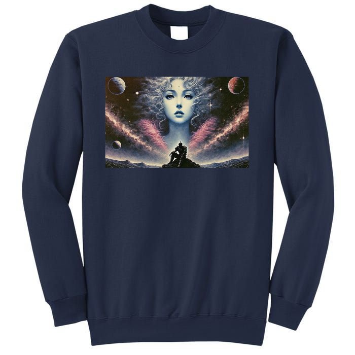 Knight And Cosmic Goddess Sweatshirt