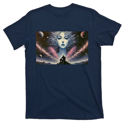 Knight And Cosmic Goddess T-Shirt