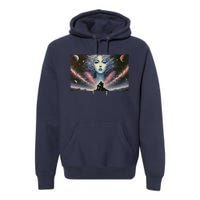 Knight And Cosmic Goddess Premium Hoodie