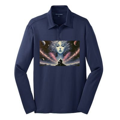 Knight And Cosmic Goddess Silk Touch Performance Long Sleeve Polo