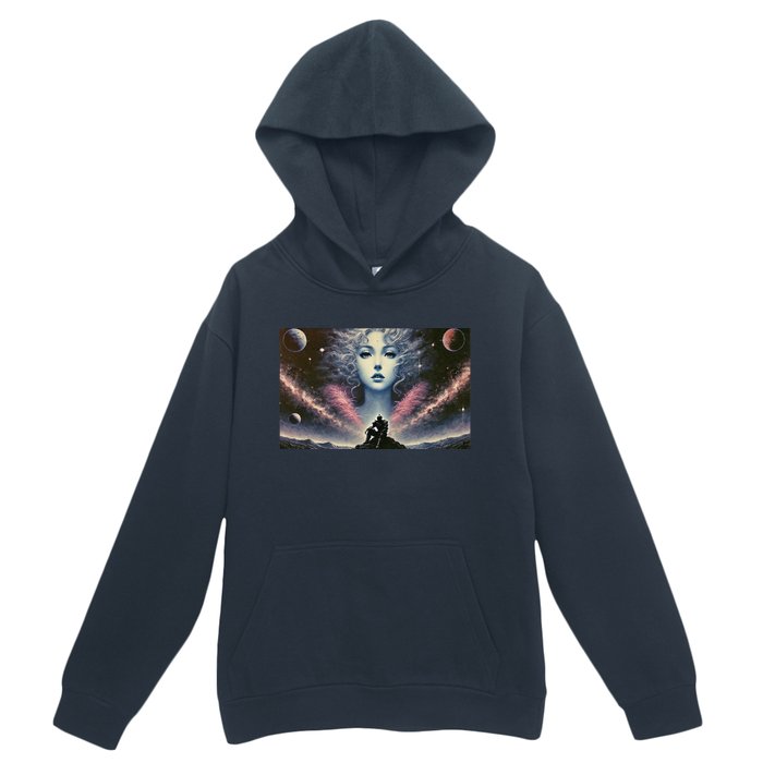 Knight And Cosmic Goddess Urban Pullover Hoodie