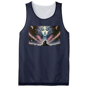 Knight And Cosmic Goddess Mesh Reversible Basketball Jersey Tank