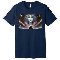 Knight And Cosmic Goddess Premium T-Shirt