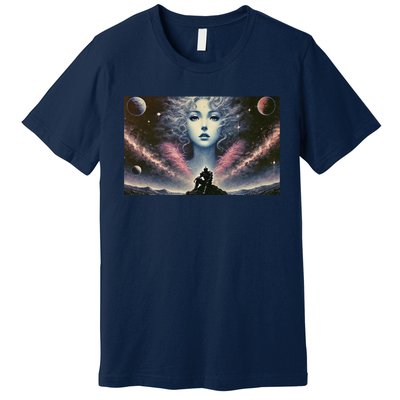 Knight And Cosmic Goddess Premium T-Shirt