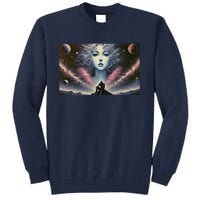 Knight And Cosmic Goddess Tall Sweatshirt