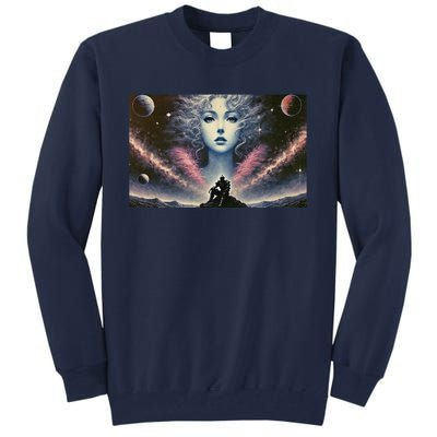 Knight And Cosmic Goddess Tall Sweatshirt