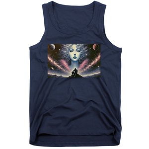 Knight And Cosmic Goddess Tank Top