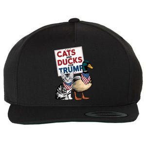 Kittens And Ducks For Trump Cats And Ducks For Trump 2024 Wool Snapback Cap