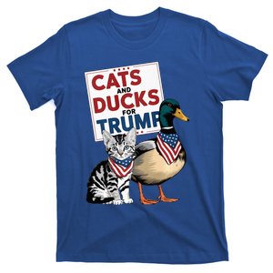 Kittens And Ducks For Trump Cats And Ducks For Trump 2024 T-Shirt