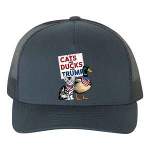 Kittens And Ducks For Trump Cats And Ducks For Trump 2024 Yupoong Adult 5-Panel Trucker Hat