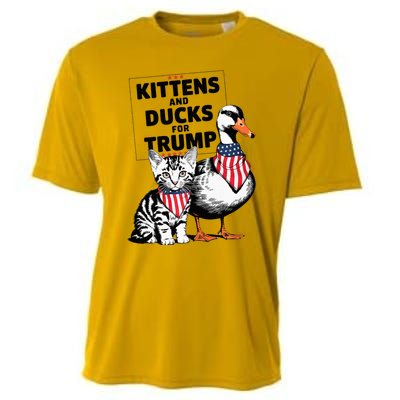 Kittens And Ducks For Trump Kittens For Trump Cats Cooling Performance Crew T-Shirt