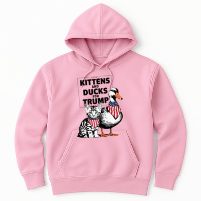 Kittens And Ducks For Trump Kittens For Trump Cats Hoodie