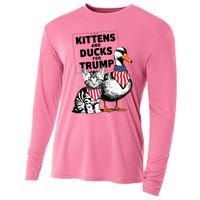 Kittens And Ducks For Trump Kittens For Trump Cats Cooling Performance Long Sleeve Crew