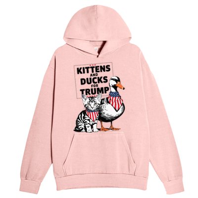 Kittens And Ducks For Trump Kittens For Trump Cats Urban Pullover Hoodie