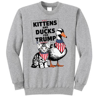 Kittens And Ducks For Trump Kittens For Trump Cats Sweatshirt