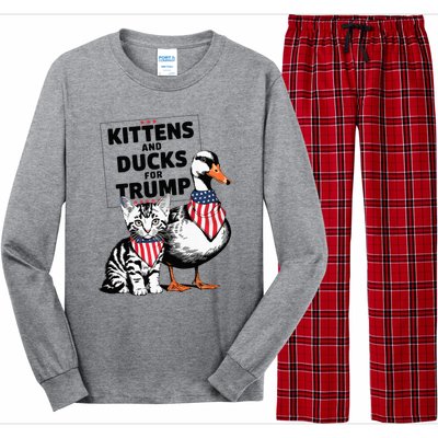 Kittens And Ducks For Trump Kittens For Trump Cats Long Sleeve Pajama Set