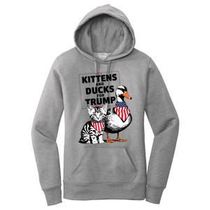 Kittens And Ducks For Trump Kittens For Trump Cats Women's Pullover Hoodie