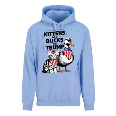 Kittens And Ducks For Trump Kittens For Trump Cats Unisex Surf Hoodie