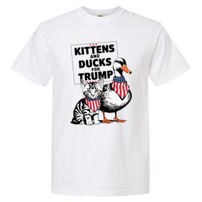 Kittens And Ducks For Trump Kittens For Trump Cats Garment-Dyed Heavyweight T-Shirt