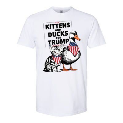 Kittens And Ducks For Trump Kittens For Trump Cats Softstyle CVC T-Shirt