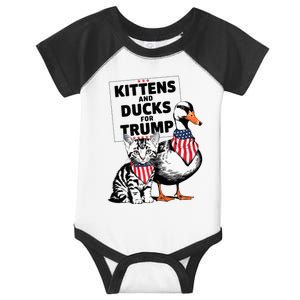 Kittens And Ducks For Trump Kittens For Trump Cats Infant Baby Jersey Bodysuit