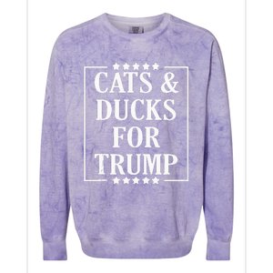 Kittens And Ducks For Trump Cats And Ducks For Trump 2024 Colorblast Crewneck Sweatshirt