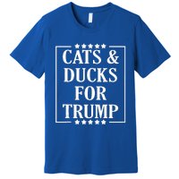 Kittens And Ducks For Trump Cats And Ducks For Trump 2024 Premium T-Shirt