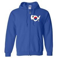 Korean American Day Cool Korea Usa Flag Map American Pride Gift Full Zip Hoodie