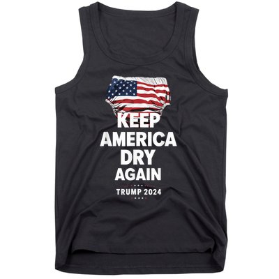 Keep America Dry Again Trump 2024 Funny Saying Tank Top