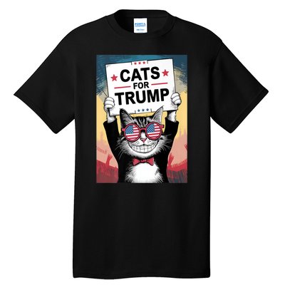 Kittens And Ducks For Trump 2024 Cats For Trump Vance 2024 Gifft Tall T-Shirt