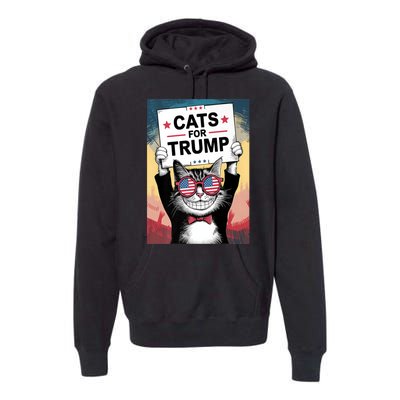 Kittens And Ducks For Trump 2024 Cats For Trump Vance 2024 Gifft Premium Hoodie