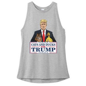 Kittens And Ducks For Trump Ladies PosiCharge Tri-Blend Wicking Tank