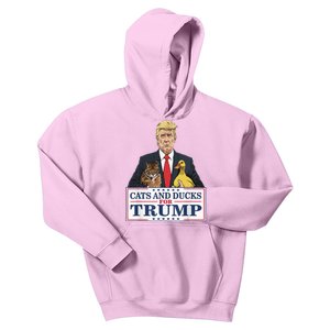 Kittens And Ducks For Trump Kids Hoodie