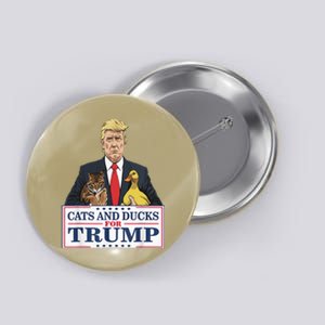 Kittens And Ducks For Trump Button