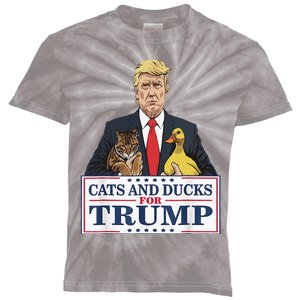 Kittens And Ducks For Trump Kids Tie-Dye T-Shirt