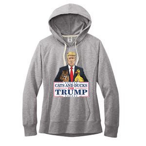 Kittens And Ducks For Trump Women's Fleece Hoodie