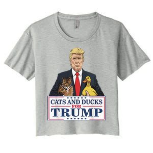 Kittens And Ducks For Trump Women's Crop Top Tee