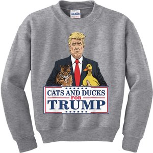 Kittens And Ducks For Trump Kids Sweatshirt