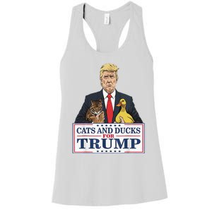 Kittens And Ducks For Trump Women's Racerback Tank