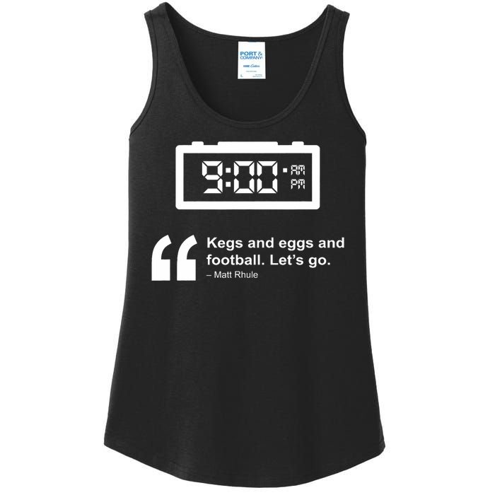 Kegs And Eggs And Football Ladies Essential Tank